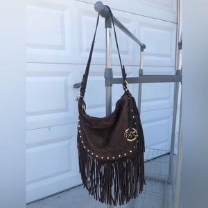 Michael Kors Brown Suede Fringe Handbag